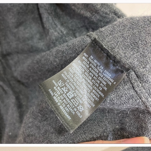 Anthropologie Dark Grey Tie Front Detail Open Cardigan Sz Medium - Picture 7 of 8